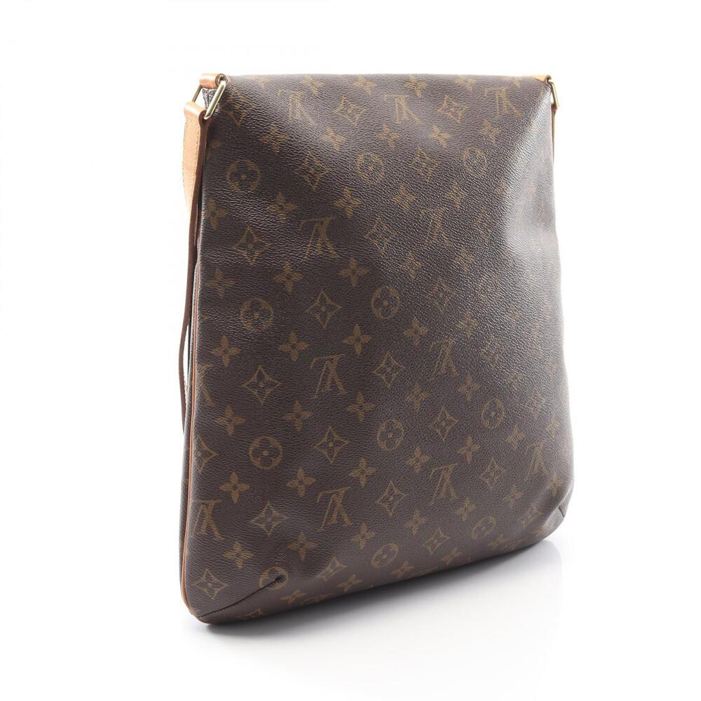 Louis Vuitton Leather Monogram Shoulder Bag Musette Canvas Brown
